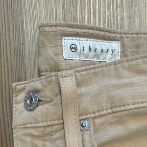 Theory Beige Tan High-Rise Pants
